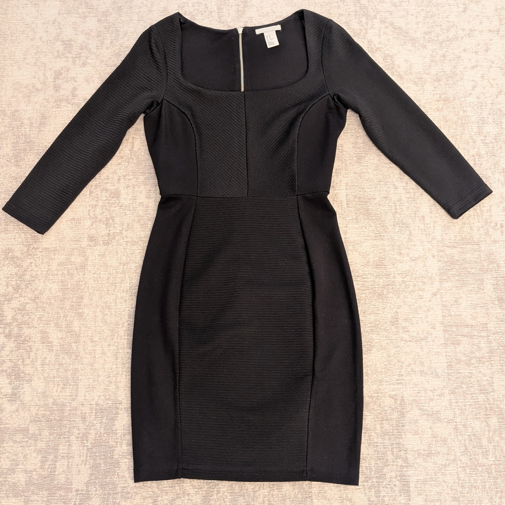 H&M Black Long Sleeve Dress